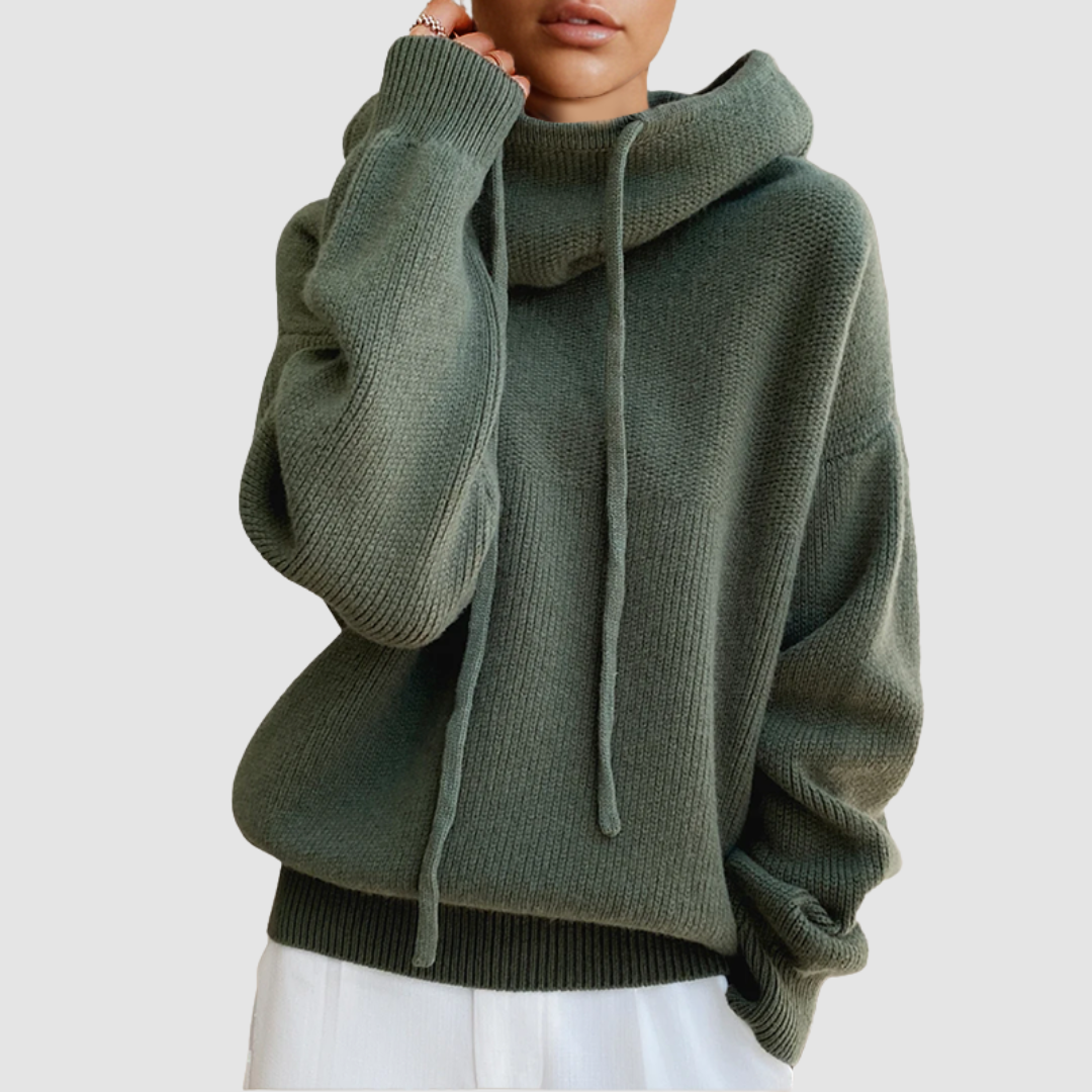 Amina | Luxe Merino Wool Hoodie Elegance