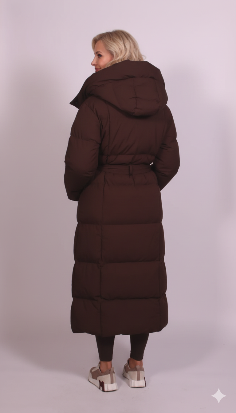 Carmen | Long Belted Puffer Coat